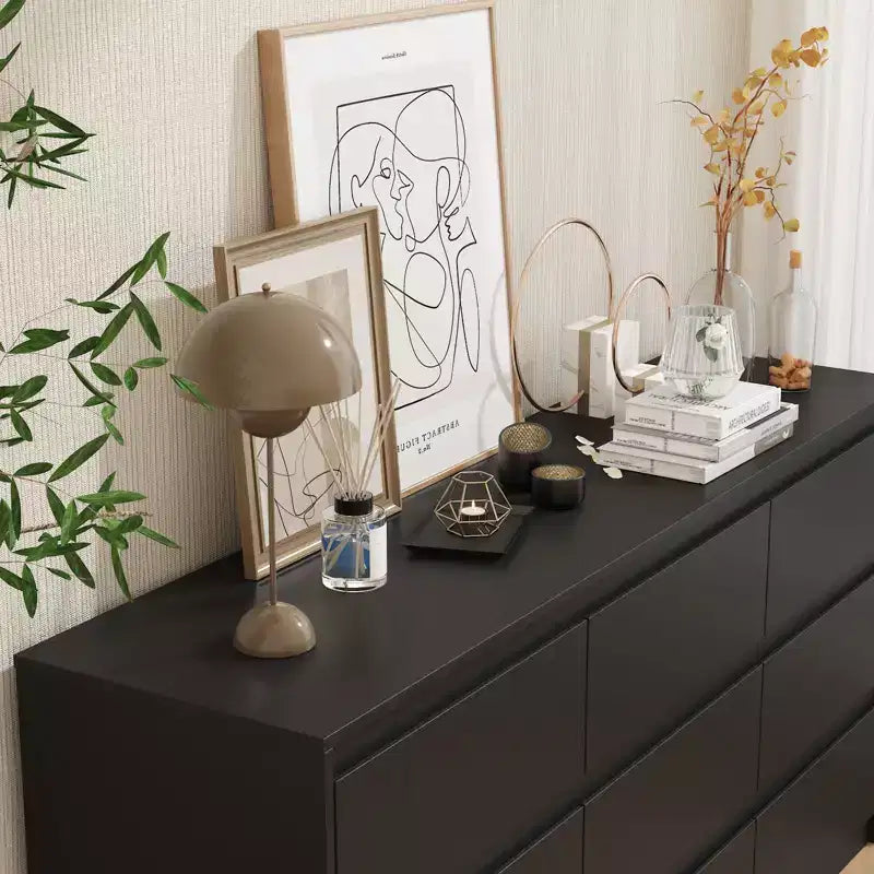 Famapy Cassettiera Minimalista Contemporanea a 9 Cassetti, Ampio Spazio per Camera da Letto/Soggiorno