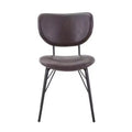 Jofran,Contemporary Modern Faux Leather Split-Back Upholstered Dining Chair (Set of 2)