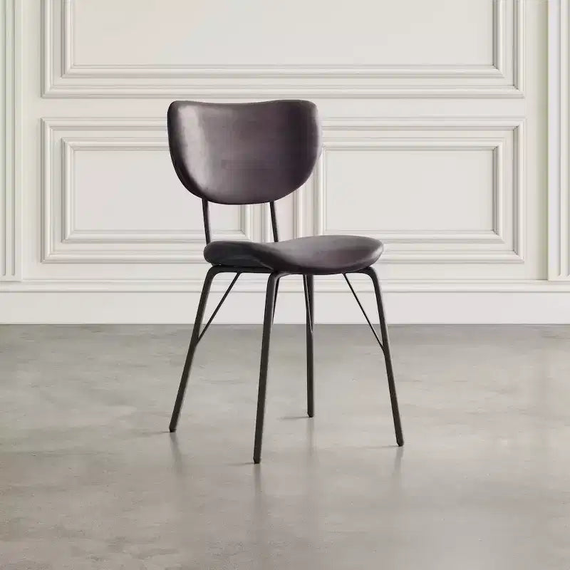 Jofran, sedia da pranzo imbottita in similpelle contemporanea moderna con schienale diviso (set da 2)