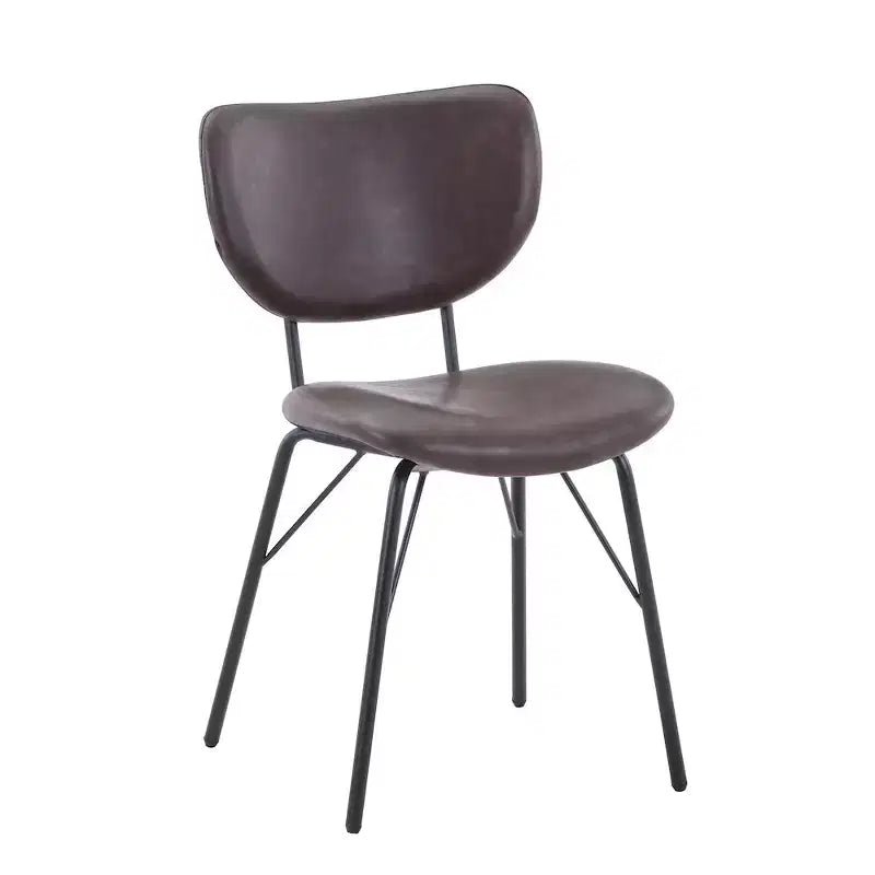 Jofran, sedia da pranzo imbottita in similpelle contemporanea moderna con schienale diviso (set da 2)