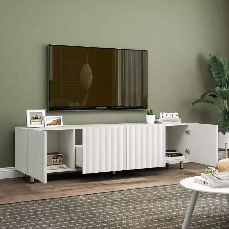GDFStudio Mobile TV Lilia Moderno da 70,87'' con 2 Ripiani e 2 Cassetti