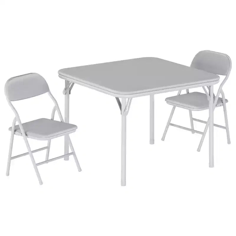 COZONY Set Pieghevole 3 Pezzi Tavolo e Sedie per Bambini, Set Attività/Pappa per Bambini Piccoli per Casa e Aula