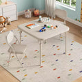 COZONY Kids 3-Pc Folding Table & Chairs Set, Toddler Activity/Dining Set for Home & Classroom