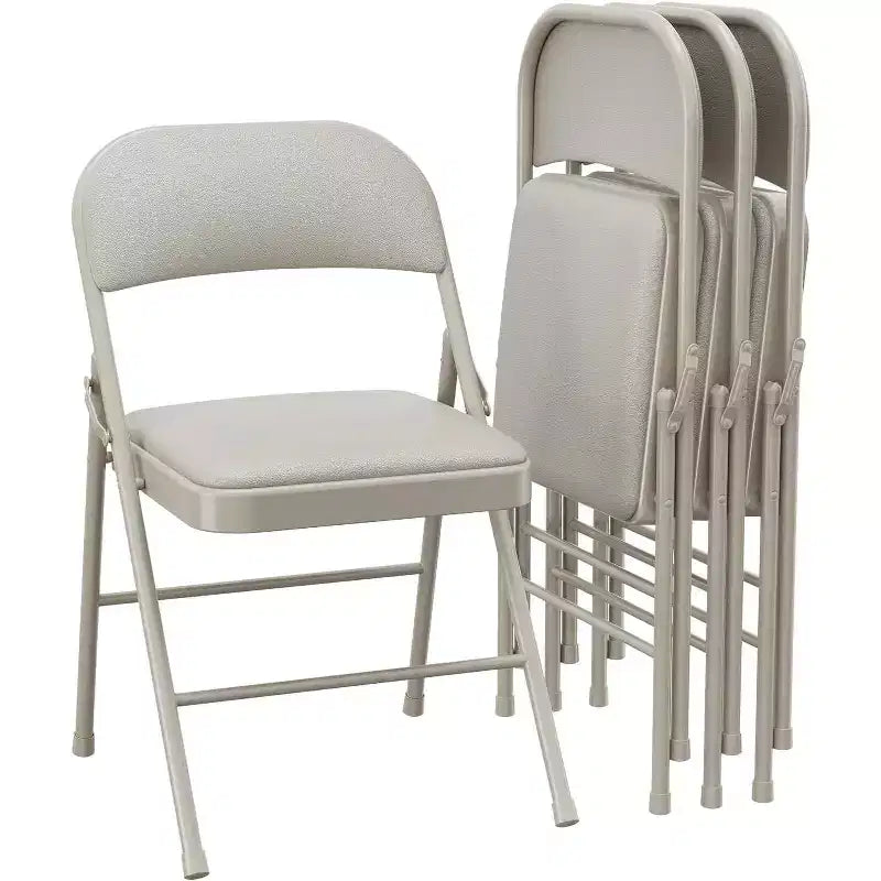 Folding Chairs with Padded Cushions, Hold Up to 350 Pounds, Suitable for Dining Room, Home Office, Indoor and Outdoor Events