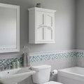 Teamson Home Versailles Removable 2-Door Wall Cabinet with Adjustable Interior Shelves, White
