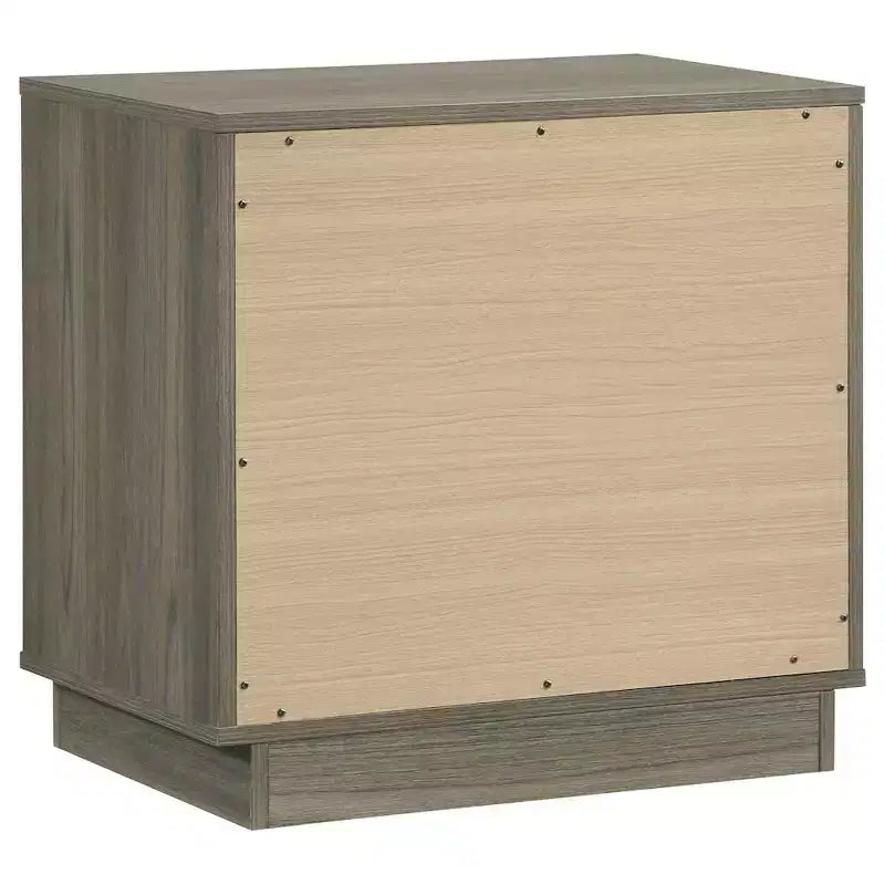Coaster, Comodino a 2 cassetti Fenwick, Rovere Grigio