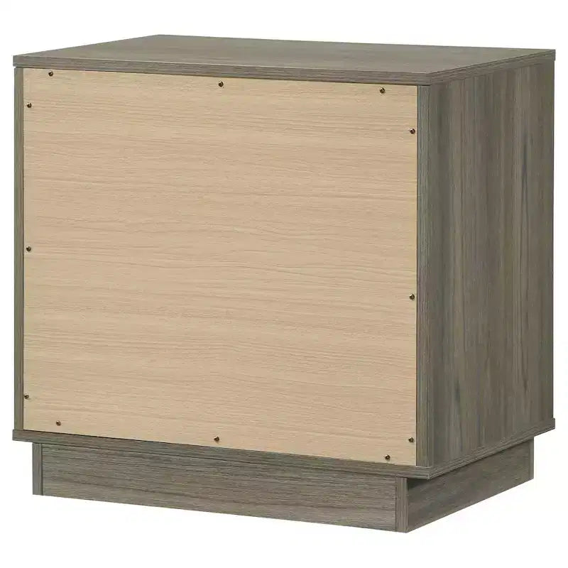 Coaster, Comodino a 2 cassetti Fenwick, Rovere Grigio