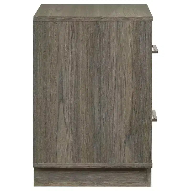 Coaster, Comodino a 2 cassetti Fenwick, Rovere Grigio