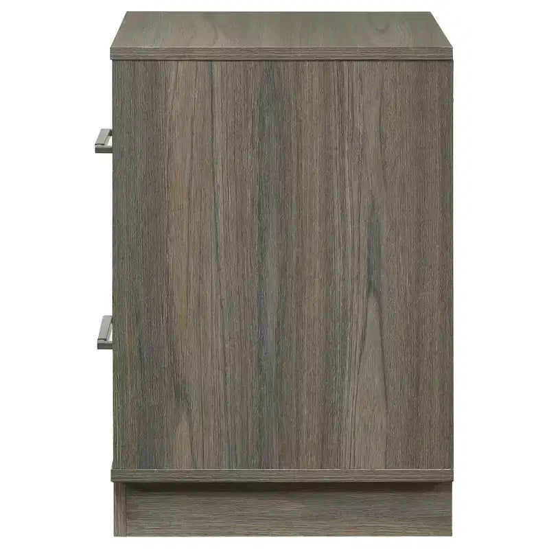 Coaster, Comodino a 2 cassetti Fenwick, Rovere Grigio