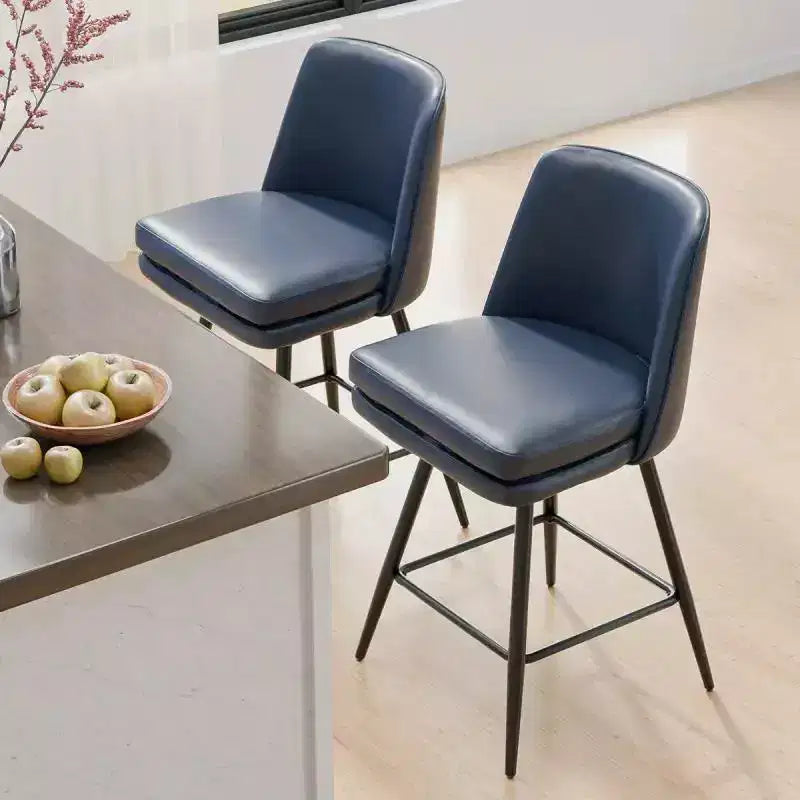 Set da pranzo da 5 pezzi in stile rustico con tavolo alto da bancone e 4 sedie imbottite, con ripiani portaoggetti a 3 livelli, grigio/naturale+bianco
