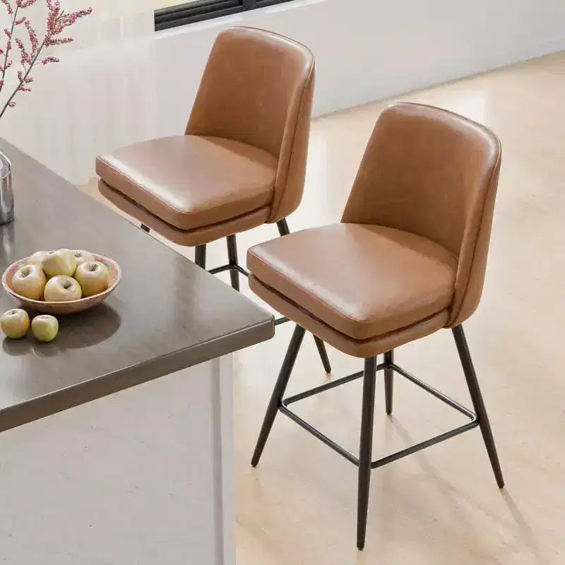 Set da pranzo da 5 pezzi in stile rustico con tavolo alto da bancone e 4 sedie imbottite, con ripiani portaoggetti a 3 livelli, grigio/naturale+bianco