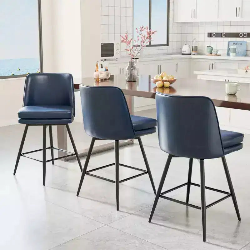 Set da pranzo da 5 pezzi in stile rustico con tavolo alto da bancone e 4 sedie imbottite, con ripiani portaoggetti a 3 livelli, grigio/naturale+bianco