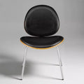 Art Leon Bentwood and Faux Leather Dining Chairs