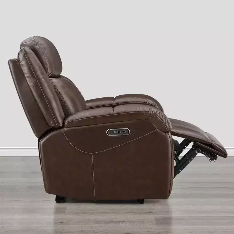 Poltrona Reclinabile Elettrica Spruce & Spring con Poggiatesta Elettrico e Porte di Ricarica