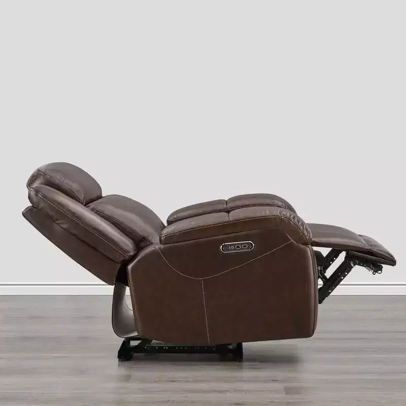 Poltrona Reclinabile Elettrica Spruce & Spring con Poggiatesta Elettrico e Porte di Ricarica