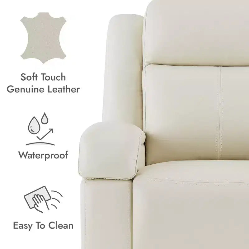 Poltrona Reclinabile Elettrica Spruce & Spring con Poggiatesta Elettrico e Porte di Ricarica
