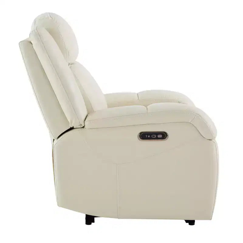 Poltrona Reclinabile Elettrica Spruce & Spring con Poggiatesta Elettrico e Porte di Ricarica