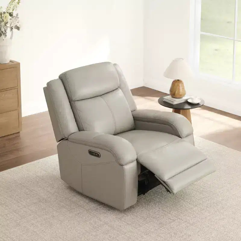 Poltrona Reclinabile Elettrica Spruce & Spring con Poggiatesta Elettrico e Porte di Ricarica