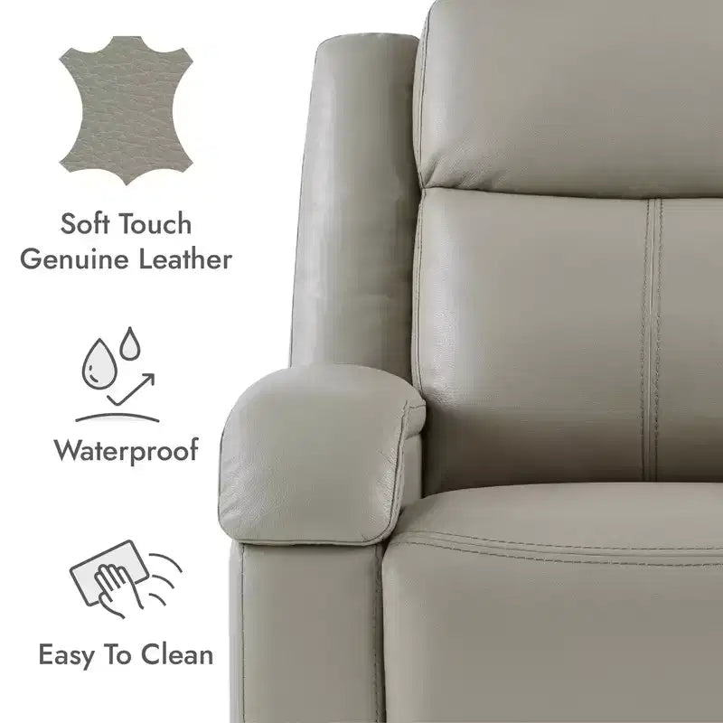 Poltrona Reclinabile Elettrica Spruce & Spring con Poggiatesta Elettrico e Porte di Ricarica