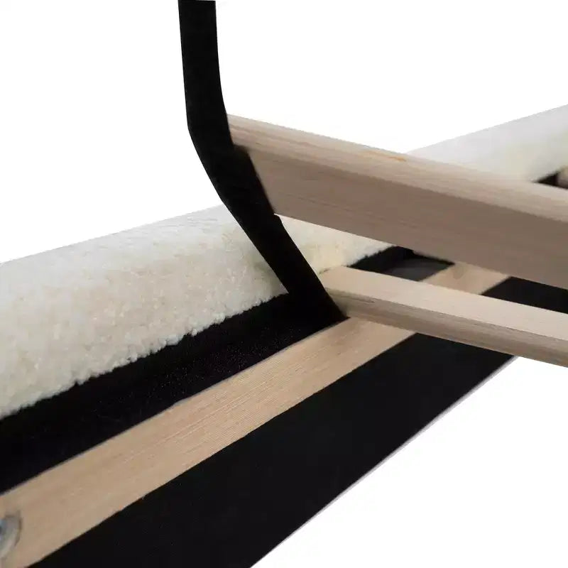 Base letto matrimoniale/king size con testiera imbottita, tessuto bouclé - ModernLuxe