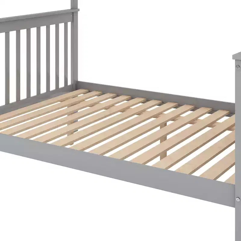 Letto a Castello con Letto Estraibile e Scala Contenitore, Letto a Castello a Scala in Legno Massello per Bambini Ragazzi Adulti