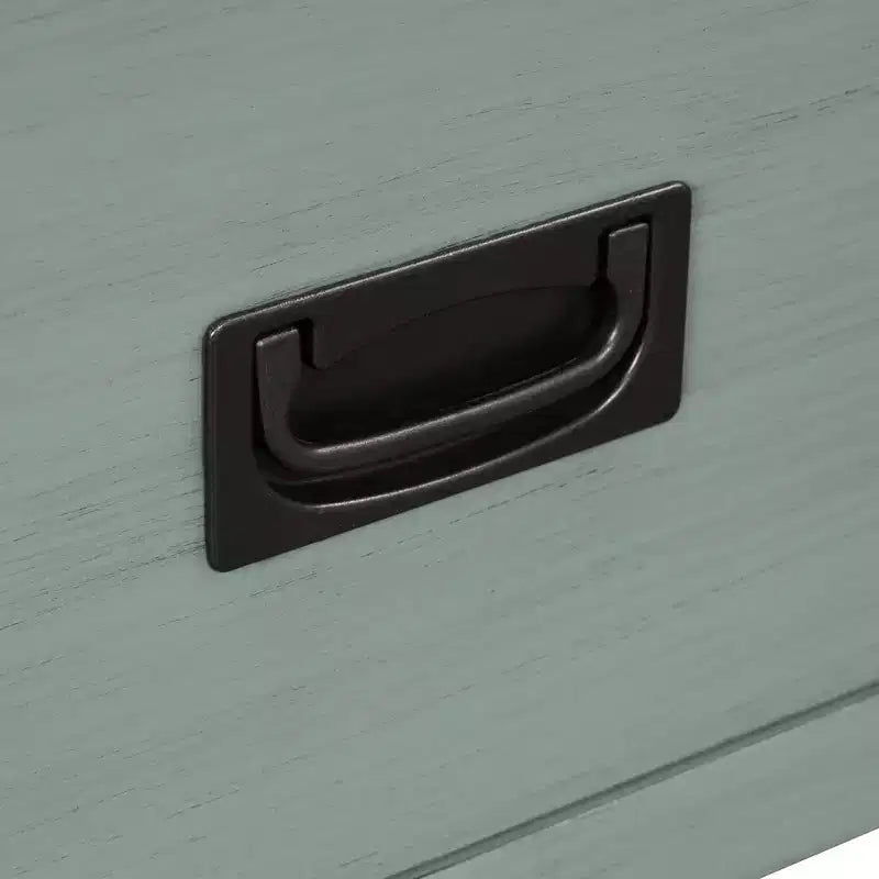 Hostack Consolle da 91 cm in Legno Stile Rustico con 4 Cassetti e 1 Ripiano Contenitore per Ingresso e Soggiorno, Blu Retrò