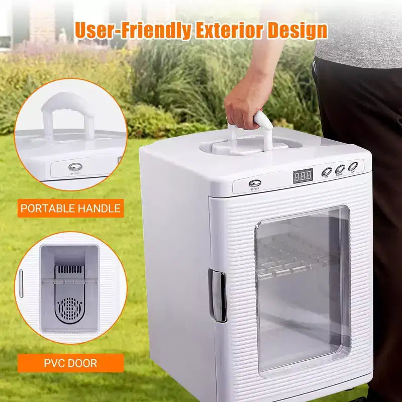 Incubatrice per rettili, incubatrice per uova da cova da 25 litri - Temperatura controllata 10°C-60°C, incubatrice digitale portatile 12V/110V per piccoli rettili