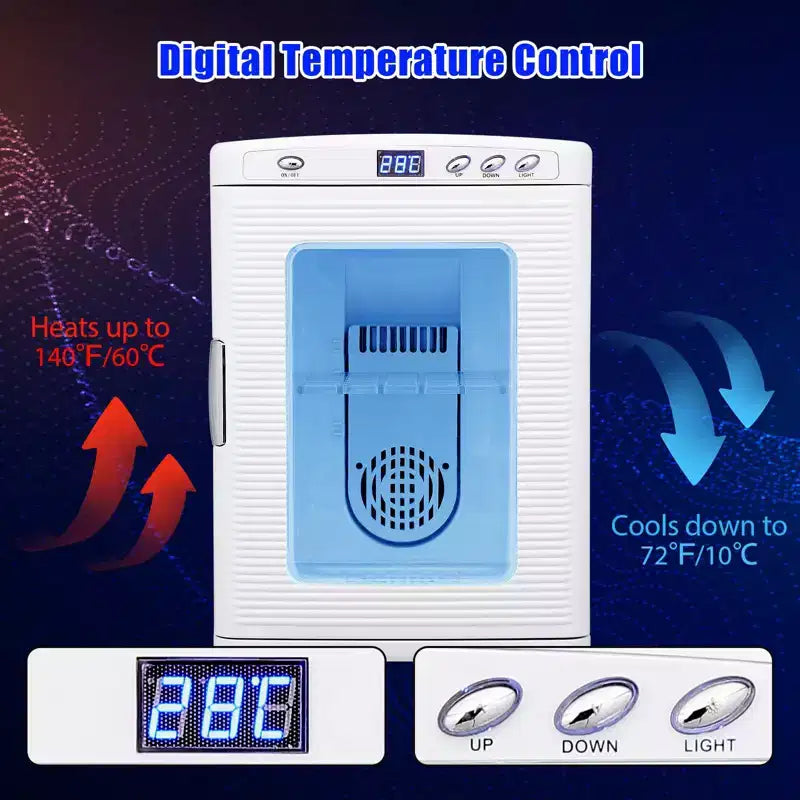 Incubatrice per rettili, incubatrice per uova da cova da 25 litri - Temperatura controllata 10°C-60°C, incubatrice digitale portatile 12V/110V per piccoli rettili