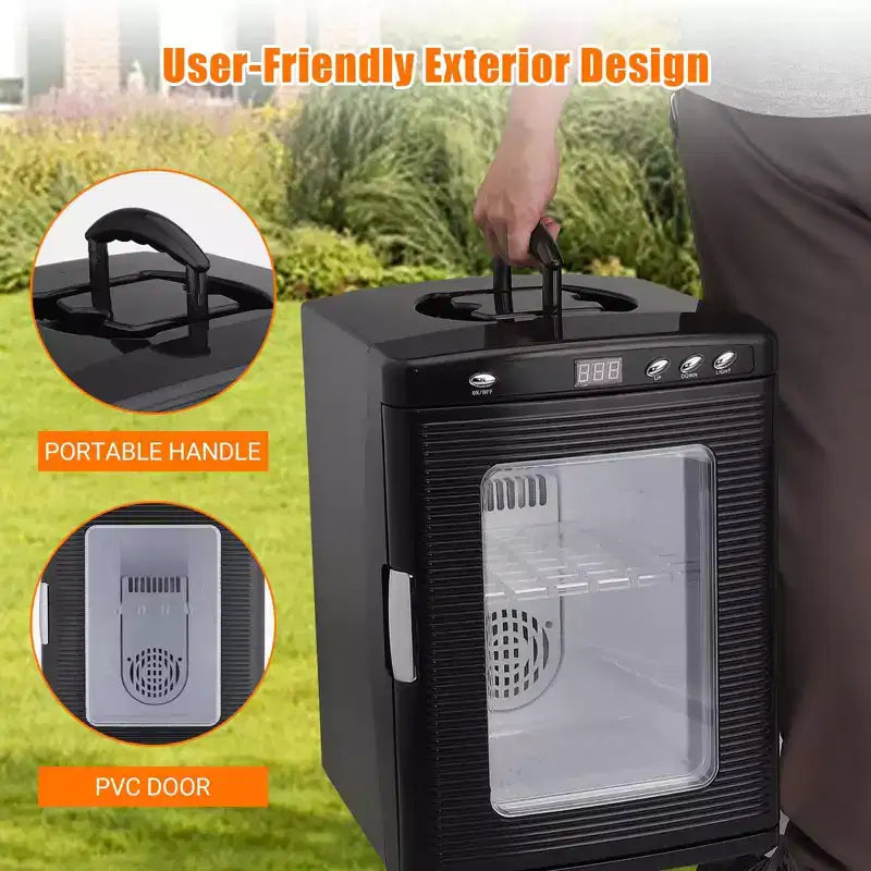 Incubatrice per rettili, incubatrice per uova da cova da 25 litri - Temperatura controllata 10°C-60°C, incubatrice digitale portatile 12V/110V per piccoli rettili