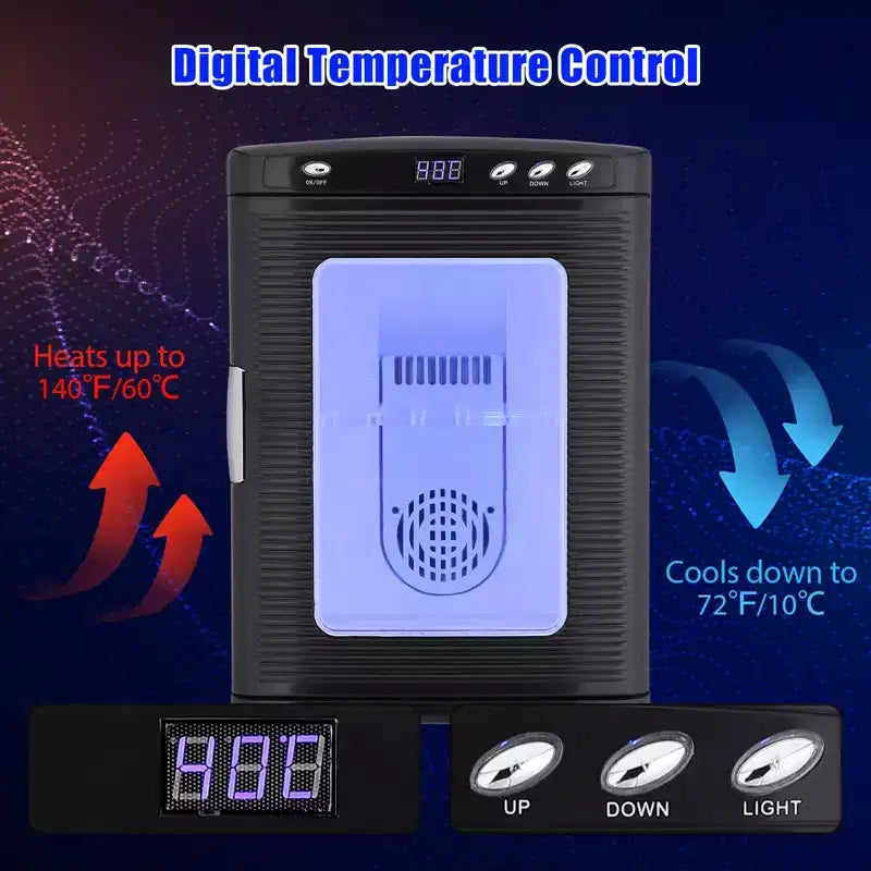 Incubatrice per rettili, incubatrice per uova da cova da 25 litri - Temperatura controllata 10°C-60°C, incubatrice digitale portatile 12V/110V per piccoli rettili