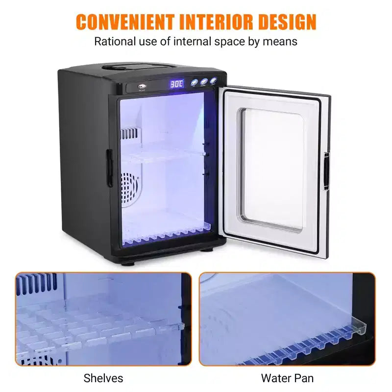 Incubatrice per rettili, incubatrice per uova da cova da 25 litri - Temperatura controllata 10°C-60°C, incubatrice digitale portatile 12V/110V per piccoli rettili