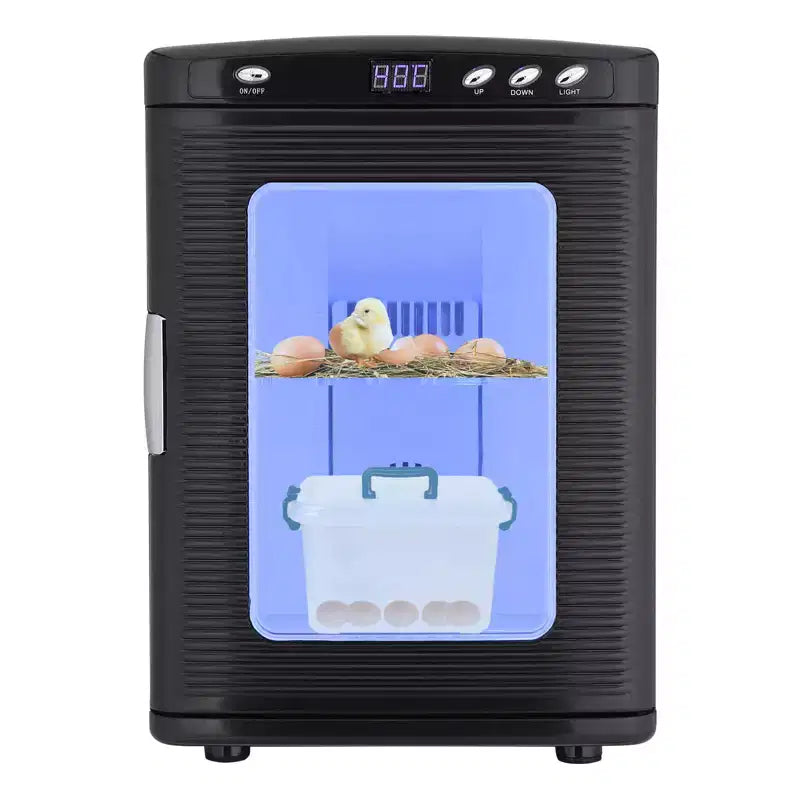 Reptile Incubator, 25L Hatching Eggs Incubator - 10C-60C Temperature Controlled, 12V/110V Portable Digital Incubator for Small Reptiles