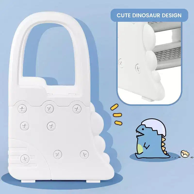 Sgabello per bambini a 2 gradini con corrimano, sgabello antiscivolo per lavandino del bagno, per l'addestramento al vasino, sgabello sicuro per il bancone della cucina, design a doppia altezza