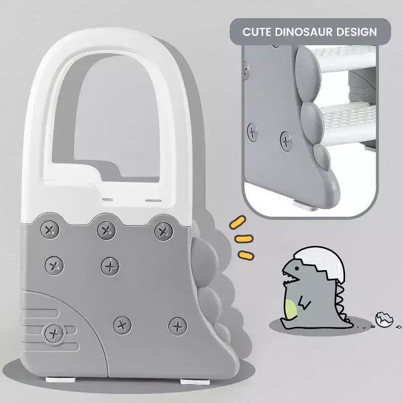 Sgabello per bambini a 2 gradini con corrimano, sgabello antiscivolo per lavandino del bagno, per l'addestramento al vasino, sgabello sicuro per il bancone della cucina, design a doppia altezza