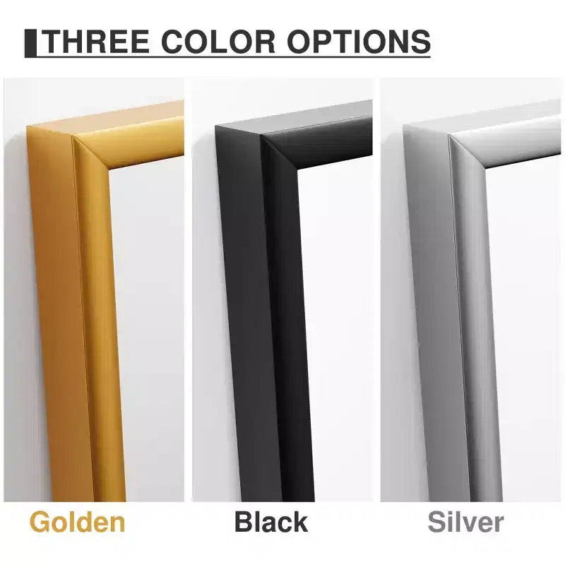 MAYEERTY Specchio Pensile Lega di Alluminio Bordo Sottile Angolo Retto Oro 39x30x1in Bifacciale