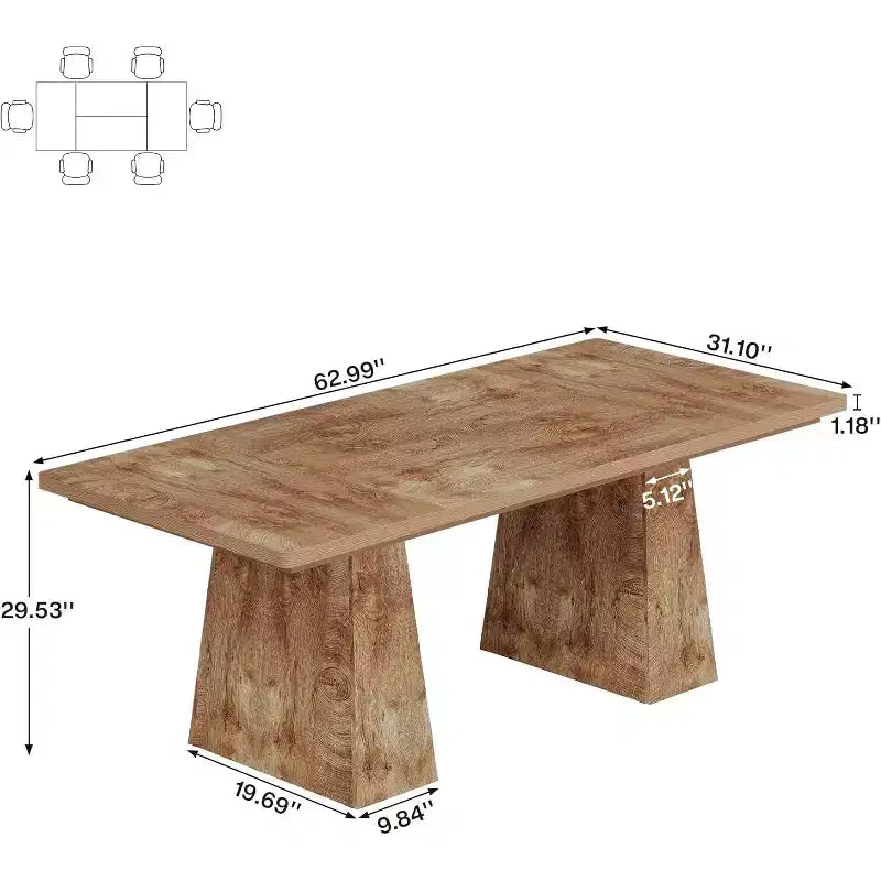 Tavolo da pranzo Lantine per 4-6 persone, tavolo da cucina moderno da 160 cm con robuste gambe affusolate in legno, per sala da pranzo, cucina, soggiorno