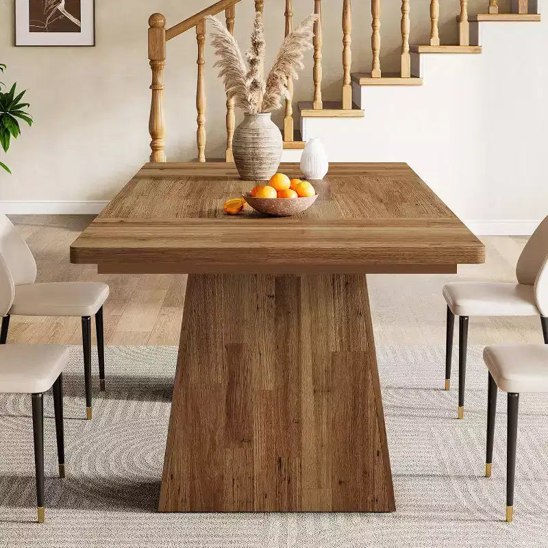 Tavolo da pranzo Lantine per 4-6 persone, tavolo da cucina moderno da 160 cm con robuste gambe affusolate in legno, per sala da pranzo, cucina, soggiorno