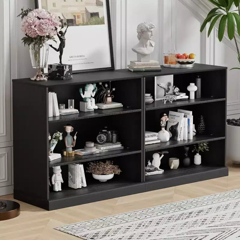 MAYEERTY Mobiletto Contenitore da Terra, Armadietto Decorativo in Legno per Casa, Ufficio, Piccoli Spazi, Nero, 31*31*16 pollici