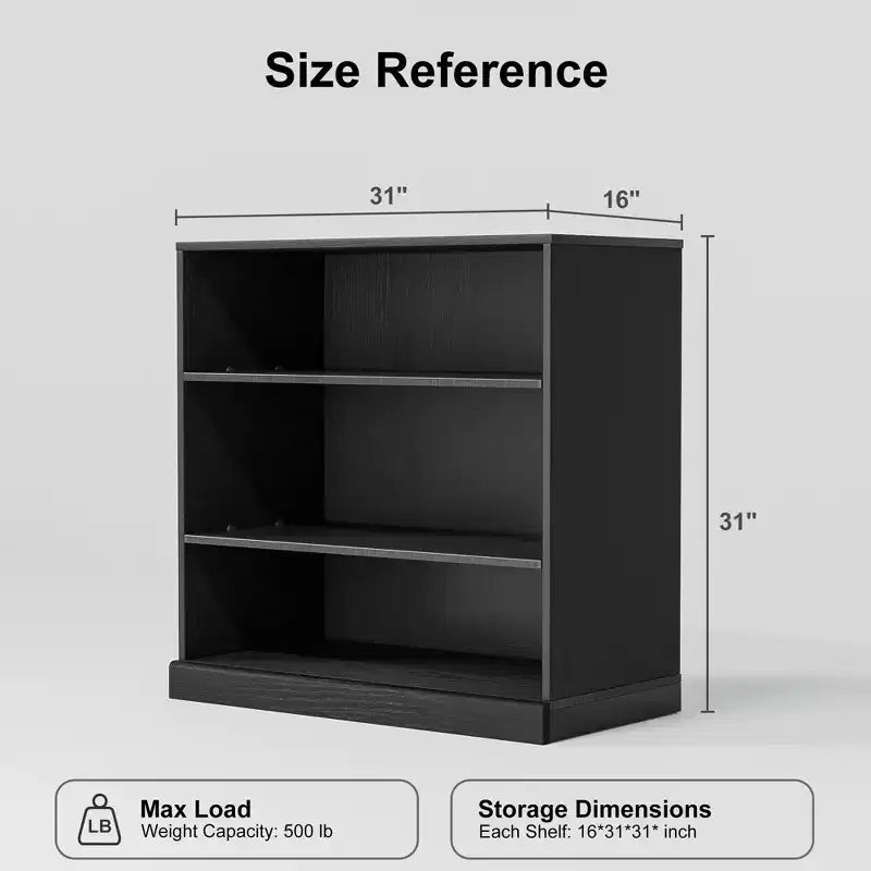 MAYEERTY Mobiletto Contenitore da Terra, Armadietto Decorativo in Legno per Casa, Ufficio, Piccoli Spazi, Nero, 31*31*16 pollici