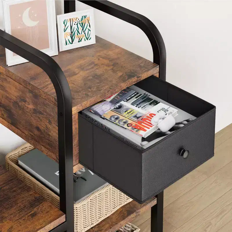 Appendiabiti da Ingresso 3 in 1 con Scarpiera e Cassetto, Panca per Ingresso con Struttura in Acciaio Resistente, Organizzatore Multifunzionale per Ingresso