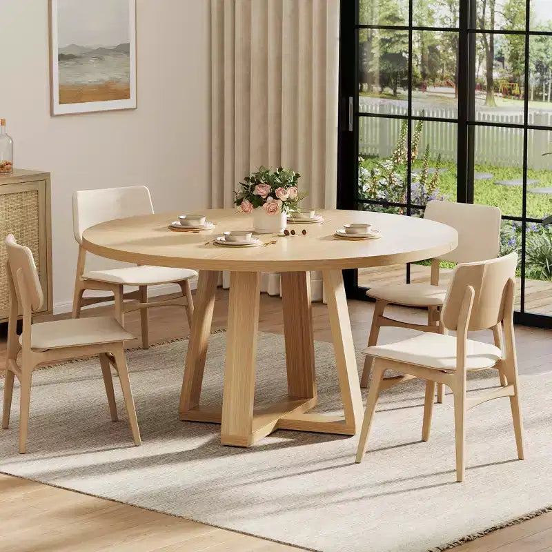 Tavolo da pranzo rotondo per 4 persone, tavolo da 120 cm per sala da pranzo, tavoli da cucina circolari per sala da pranzo, cucina, soggiorno (solo tavolo)