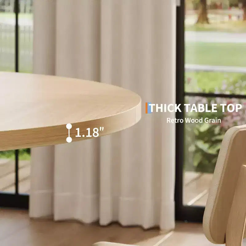 Tavolo da pranzo rotondo per 4 persone, tavolo da 120 cm per sala da pranzo, tavoli da cucina circolari per sala da pranzo, cucina, soggiorno (solo tavolo)
