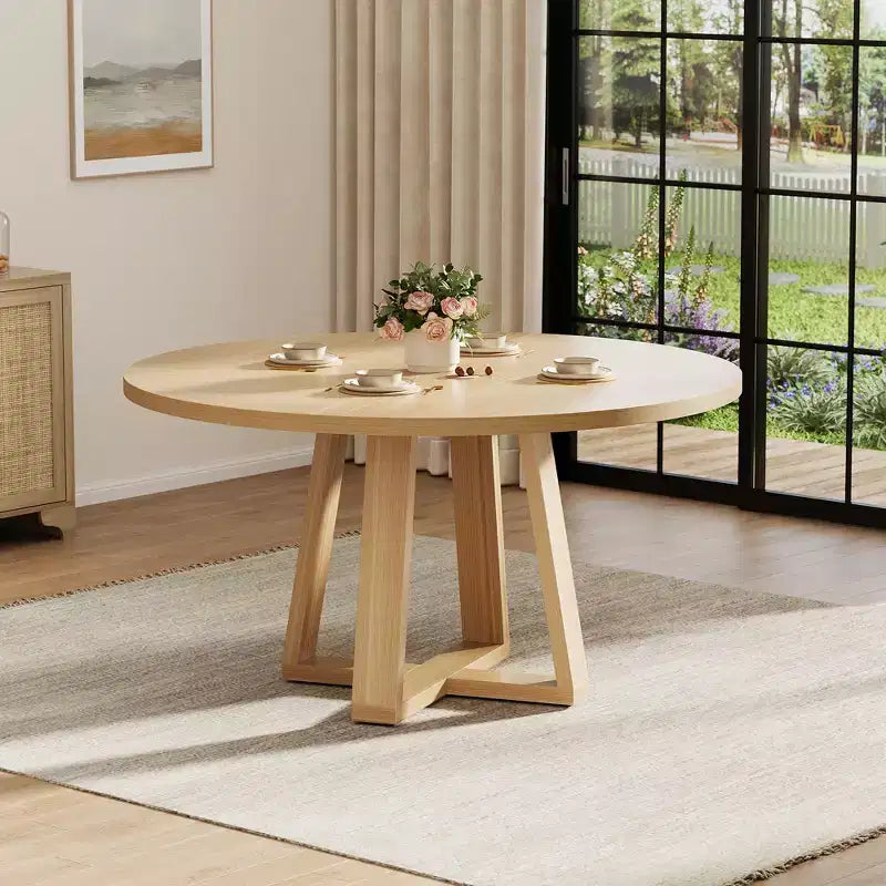 Tavolo da pranzo rotondo per 4 persone, tavolo da 120 cm per sala da pranzo, tavoli da cucina circolari per sala da pranzo, cucina, soggiorno (solo tavolo)