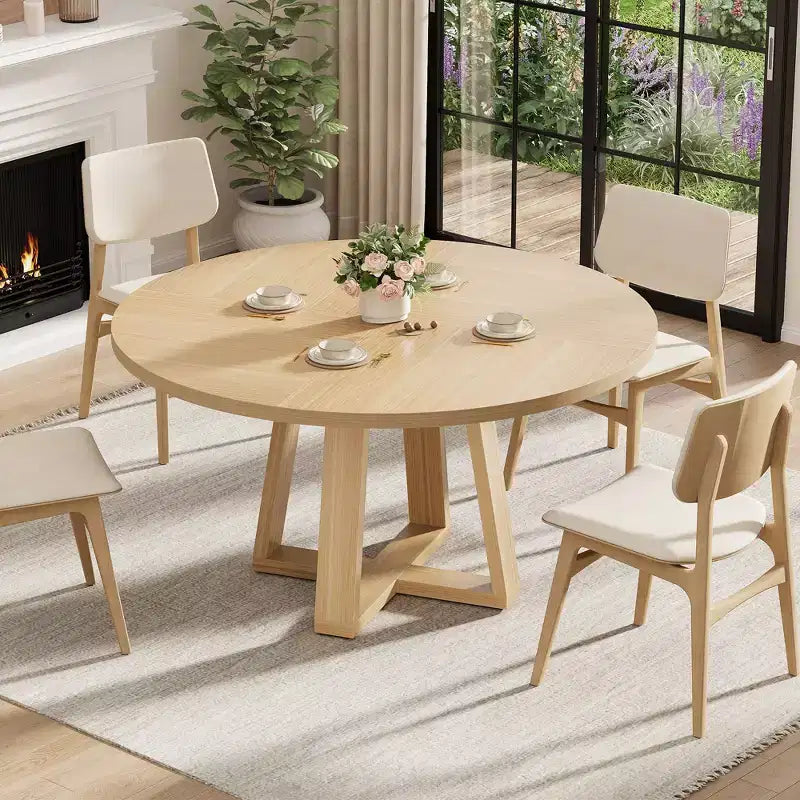 Tavolo da pranzo rotondo per 4 persone, tavolo da 120 cm per sala da pranzo, tavoli da cucina circolari per sala da pranzo, cucina, soggiorno (solo tavolo)