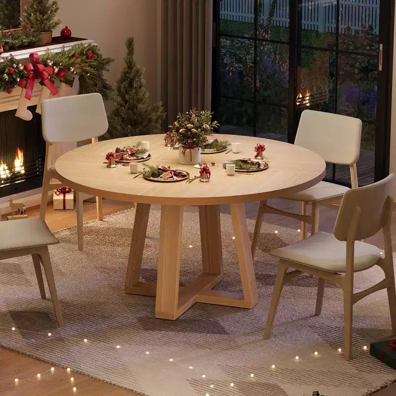Tavolo da pranzo rotondo per 4 persone, tavolo da 120 cm per sala da pranzo, tavoli da cucina circolari per sala da pranzo, cucina, soggiorno (solo tavolo)