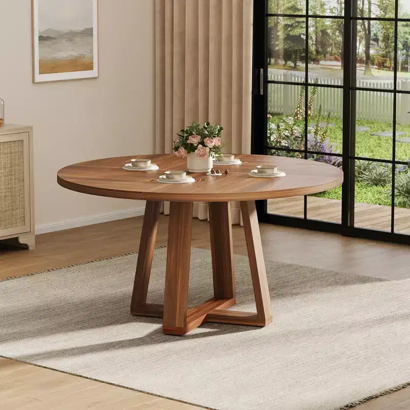 Tavolo da pranzo rotondo per 4 persone, tavolo da 120 cm per sala da pranzo, tavoli da cucina circolari per sala da pranzo, cucina, soggiorno (solo tavolo)