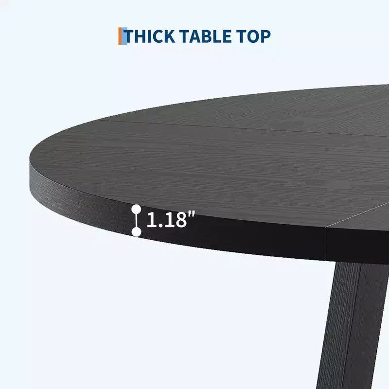 Tavolo da pranzo rotondo per 4 persone, tavolo da 120 cm per sala da pranzo, tavoli da cucina circolari per sala da pranzo, cucina, soggiorno (solo tavolo)