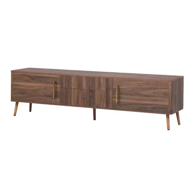 Mobile TV Homy Casa stile Mid-Century Noce con Struttura Solida e Vano Contenitore Chiuso per Soggiorno