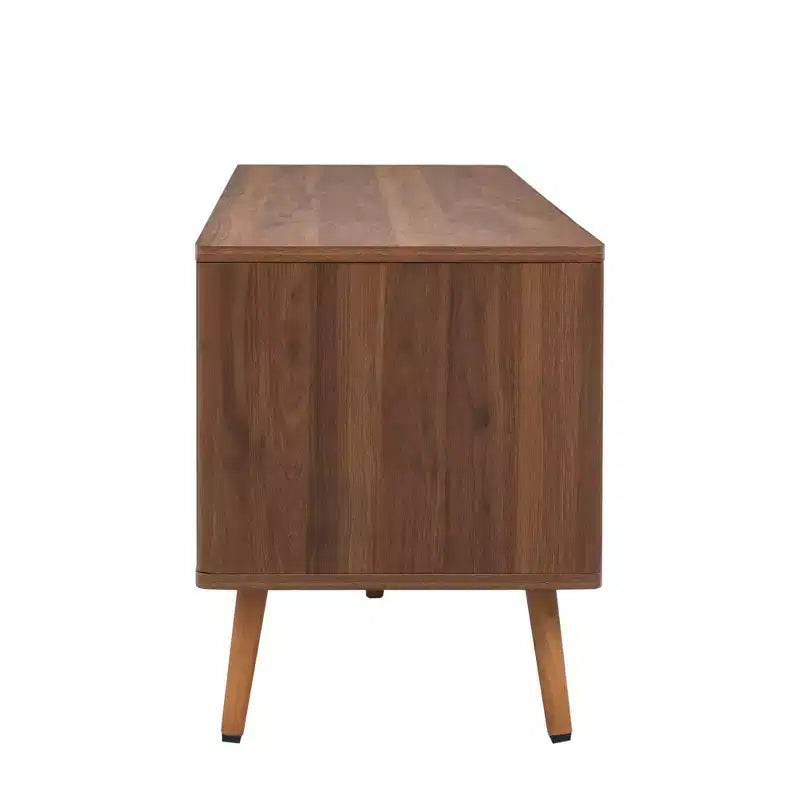 Mobile TV Homy Casa stile Mid-Century Noce con Struttura Solida e Vano Contenitore Chiuso per Soggiorno