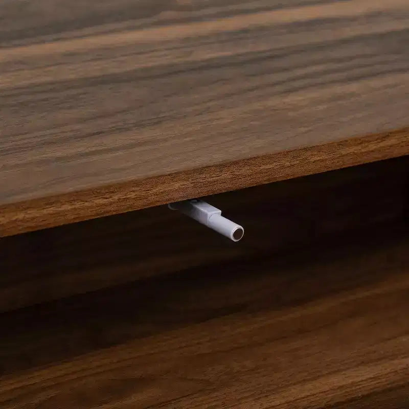 Mobile TV Homy Casa stile Mid-Century Noce con Struttura Solida e Vano Contenitore Chiuso per Soggiorno